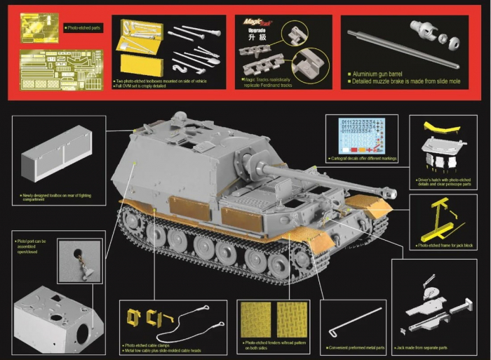 Dragon 6726 - 1:35 German tank destroyer Sd.Kfz.184 Ferdinand (the Battle of Kursk) [2]
