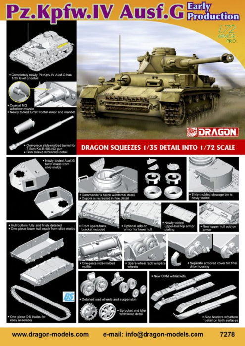 Dragon 7278 - 1:72 Pz.Kpfw. IV Ausf. G Early [2]