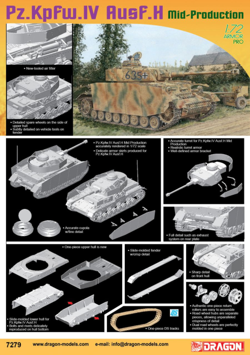 Dragon 7279 - 1:72 Panzer IV Ausf H Mid production [2]