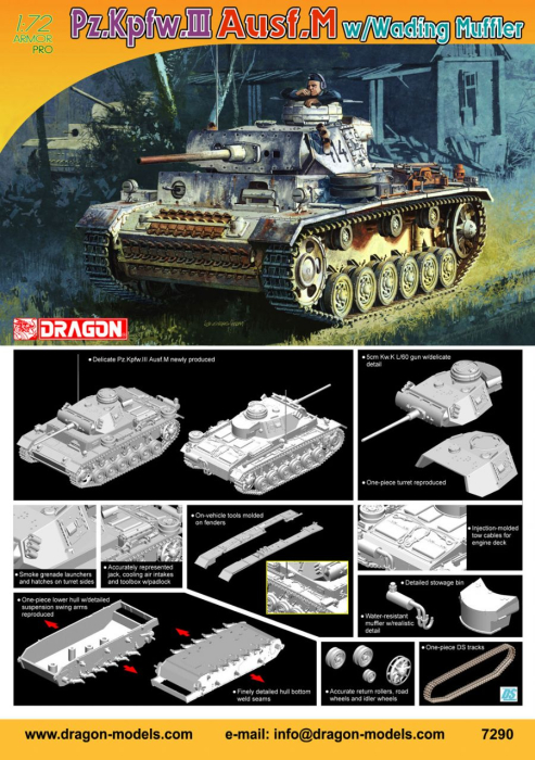 Dragon 7290 - 1:72 Pz.Kpfw. III Ausf.M [2]