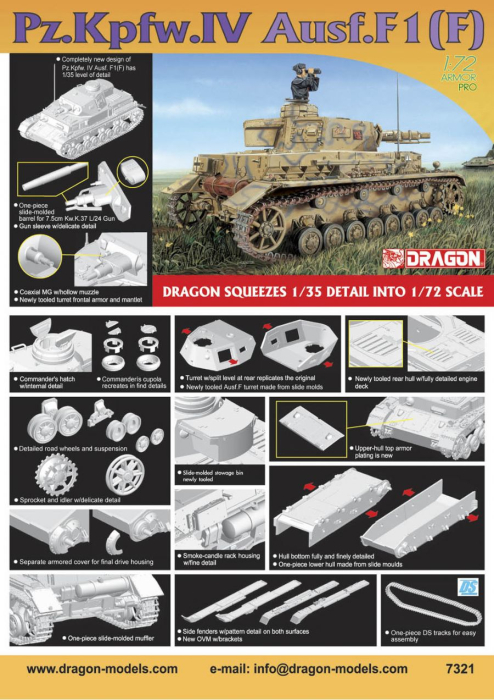 Dragon 7321 - 1:72 Pz.Kpfw. IV Ausf. F1 [2]