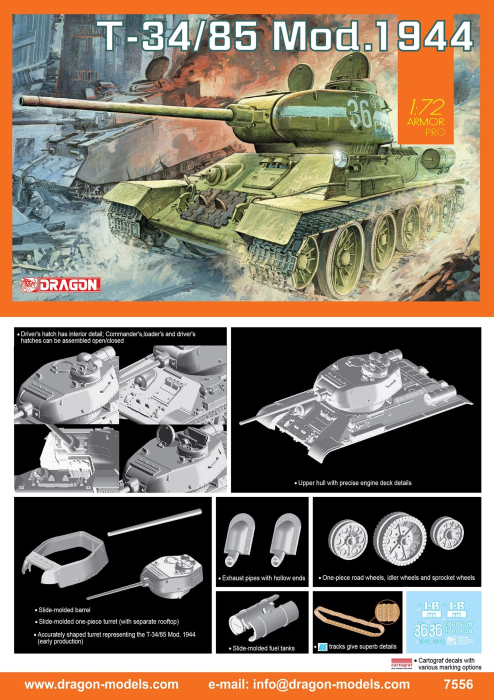 Dragon 7556 - 1:72 T-34/85 Mod.1944 [2]
