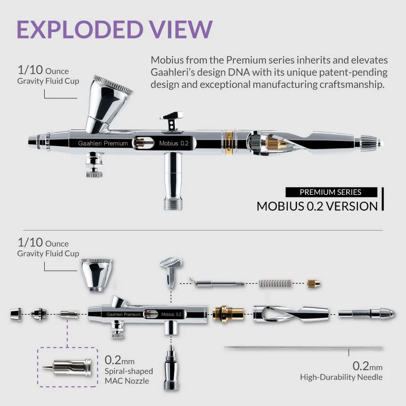 Gaahleri - Aerograf Premium Series GHPM - Mobius 0.2mm [2]