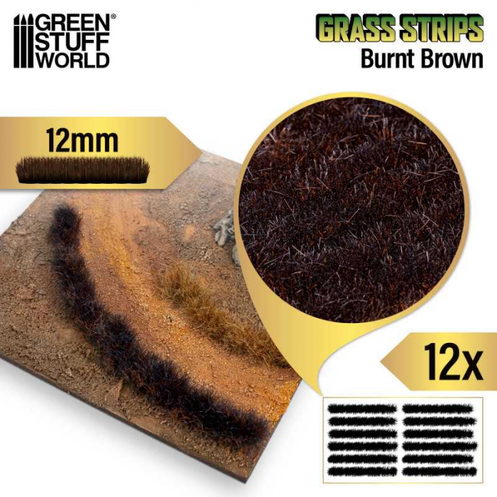 GSW - Grass STRIPES 12mm - BURNT BROWN [2]
