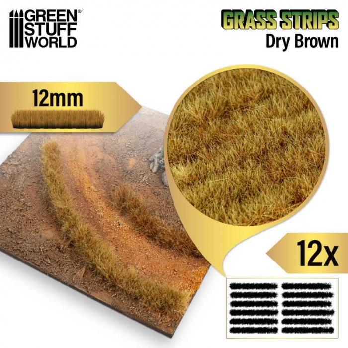 GSW - Grass STRIPES 12mm - DRY BROWN [2]