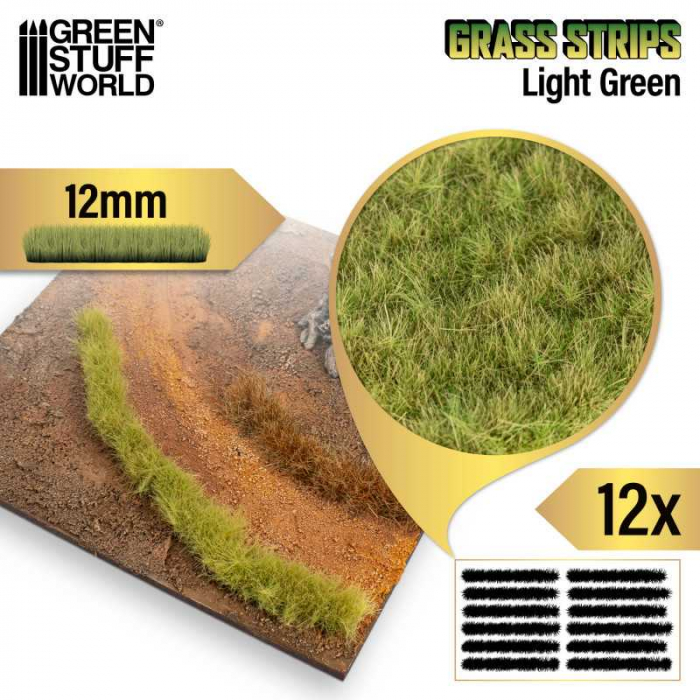 GSW - Grass STRIPES 12mm - LIGHT GREEN [2]
