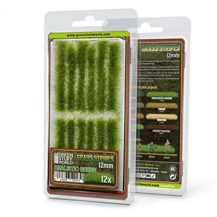 GSW - Grass STRIPES 12mm - REALISTIC GREEN [1]