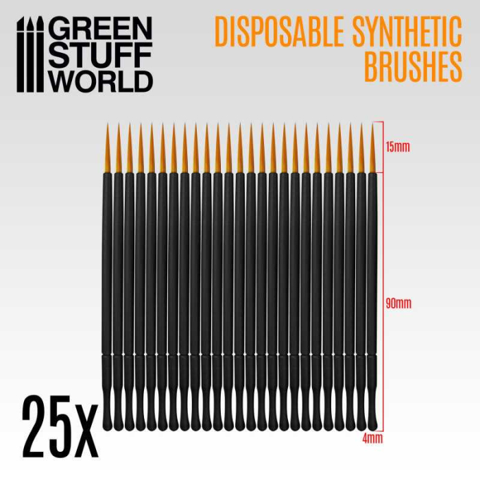 GSW - 25x Disposable Synthetic Brushes [2]
