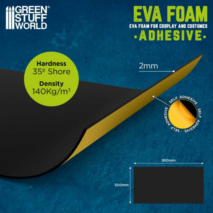 GSW - Adhesive EVA Foam 2mm Black [2]