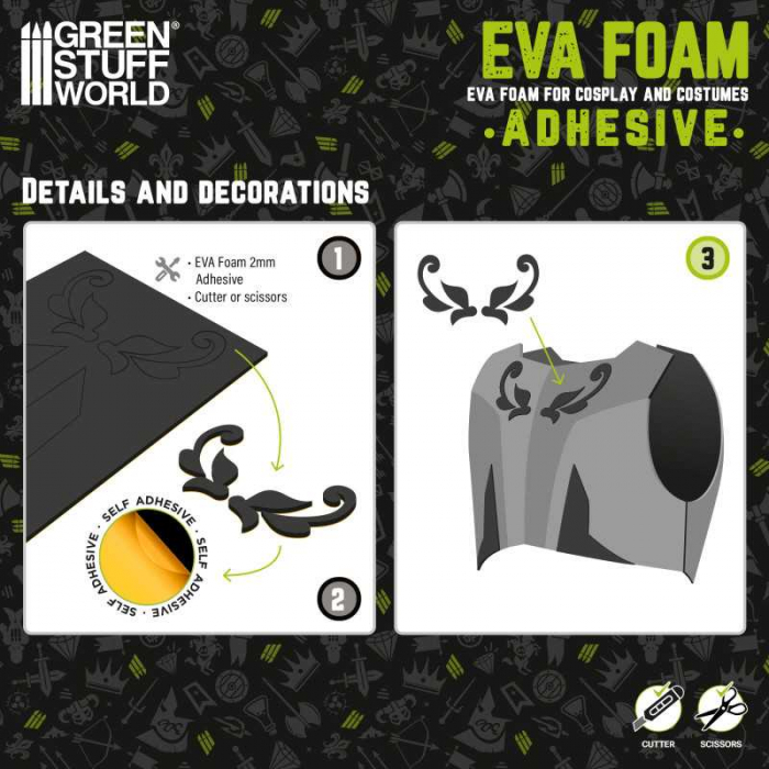 GSW - Adhesive EVA Foam 2mm Black [3]