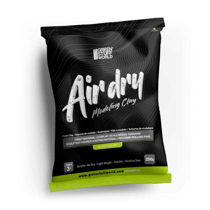 GSW - Air Dry Foam Clay 250Gr. - Black [1]