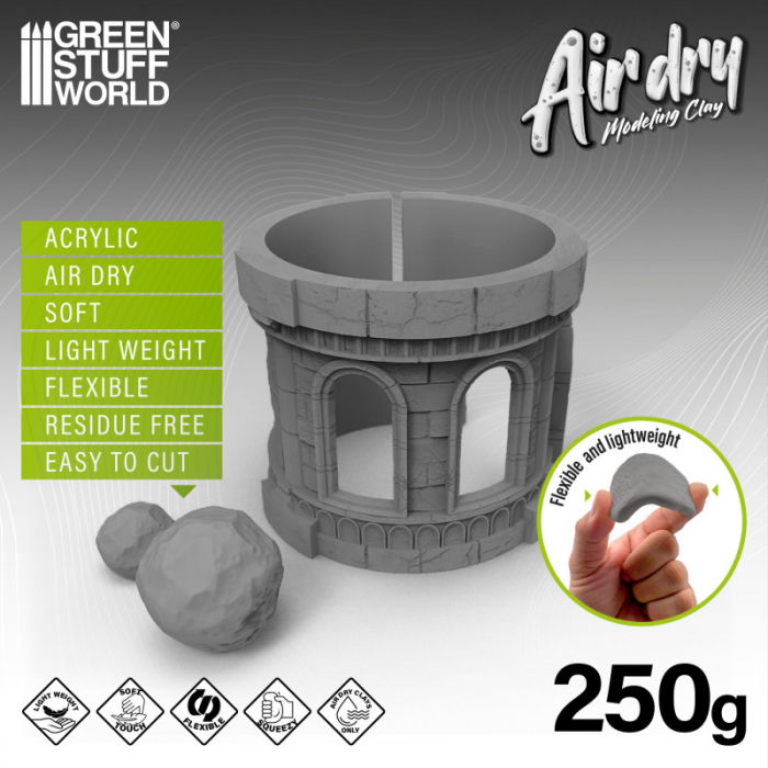 GSW - Air Dry Foam Clay 250gr. - Grey [4]