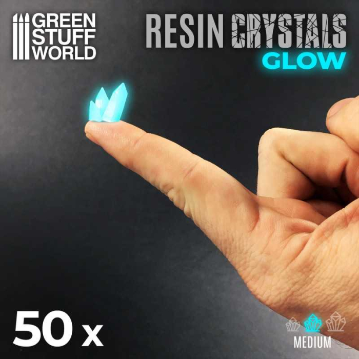 GSW - AQUA TURQUOISE GLOW Resin Crystals - Medium [2]