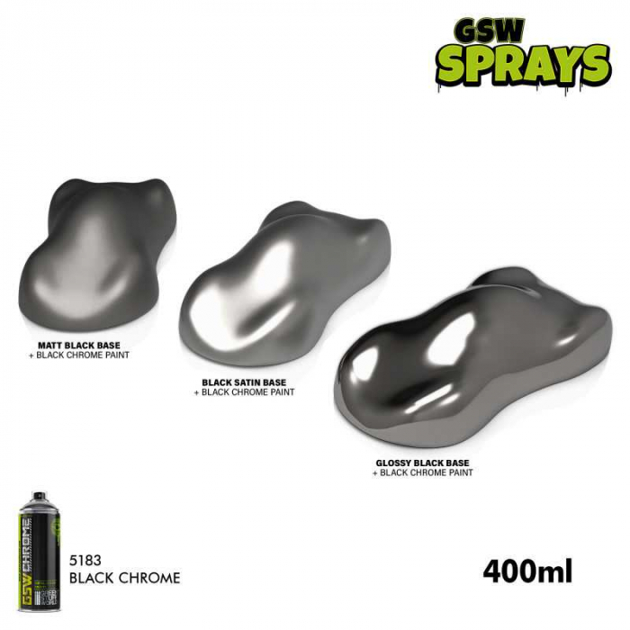 GSW - Black Chrome Spray Paint 400ml [3]