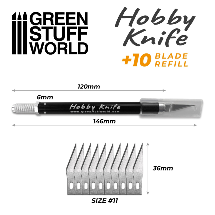 GSW - Black Hobby Knife with Spare Blades [2]