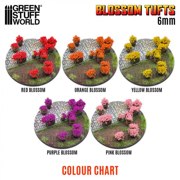 GSW - Blossom Tufts - 6mm - Purple Flowers [2]