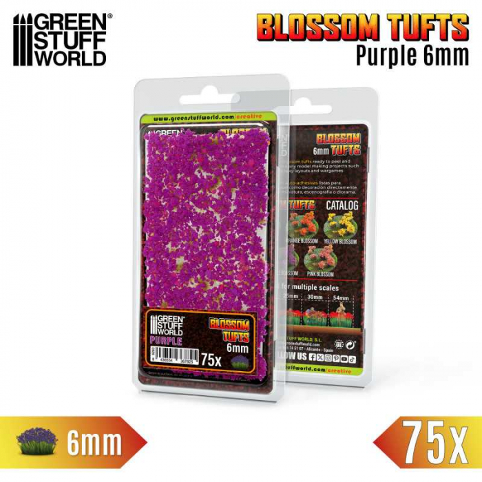 GSW - Blossom Tufts - 6mm - Purple Flowers [1]