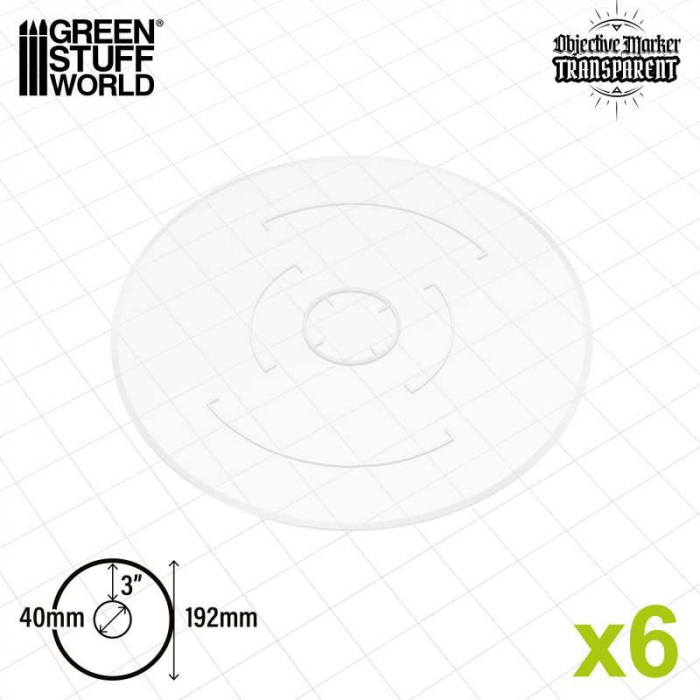 GSW - Clear Objective Marker Set Wh40k compatible [4]