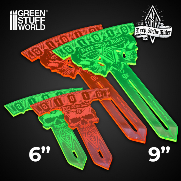 GSW - Deep Strike Ruler Template 6" - Fluor Green [3]