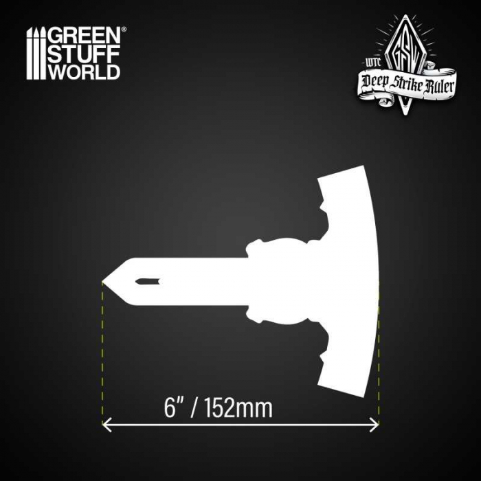 GSW - Deep Strike Ruler Template 6" - Fluor Green [2]