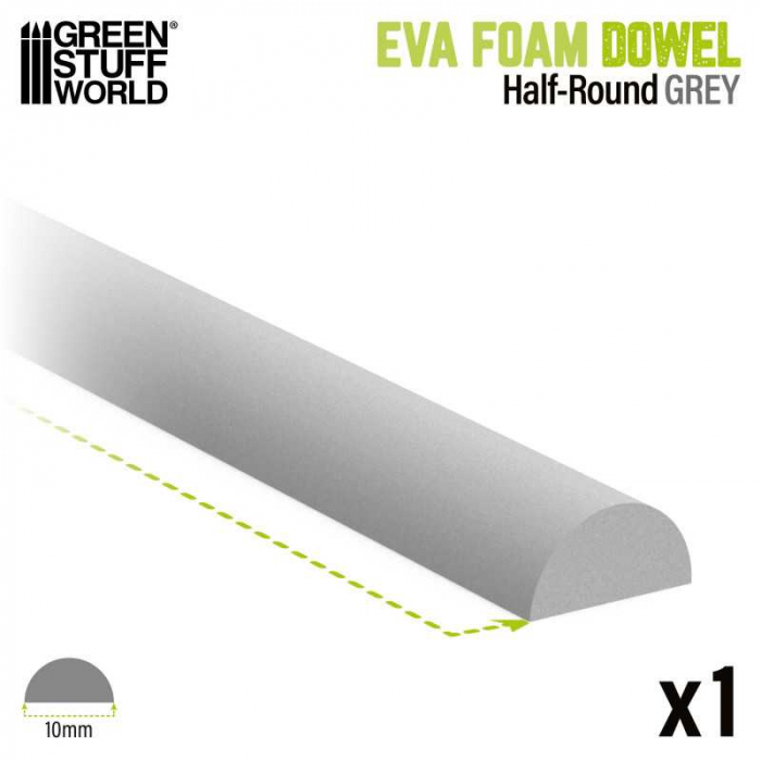 GSW - EVA foam dowels - Half Round 10 mm [3]