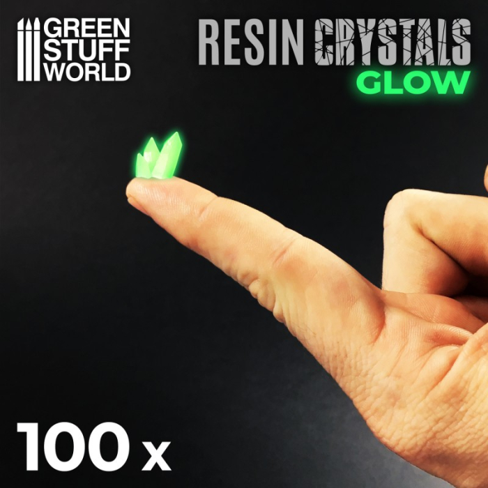 GSW - GREEN GLOW Resin Crystals - Small [2]