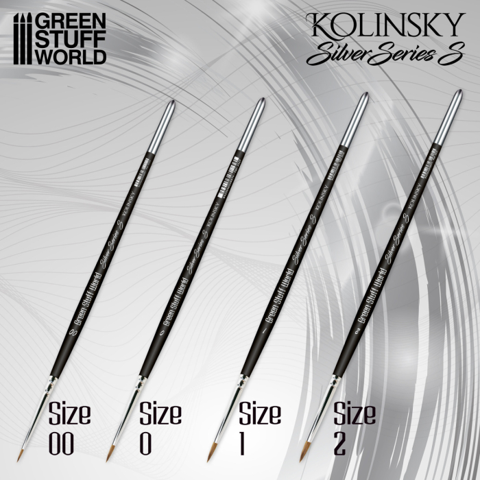 GSW - Kolinsky Brushes Set - Silver Series S [4]