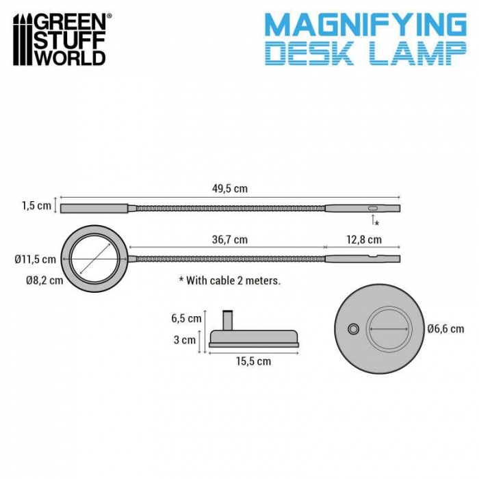 GSW - Magnifying desk lamp - Darth Black [3]