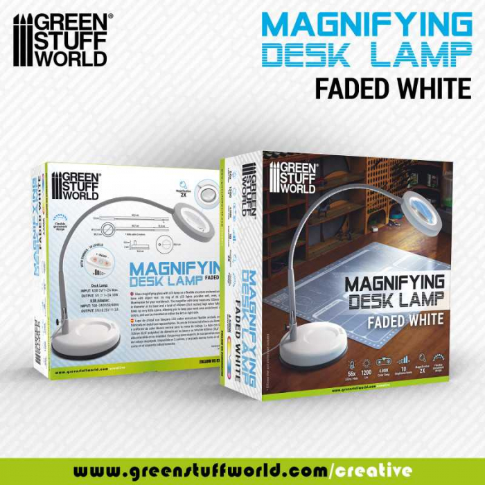 GSW - Lampa de birou cu lupa - Faded White [4]