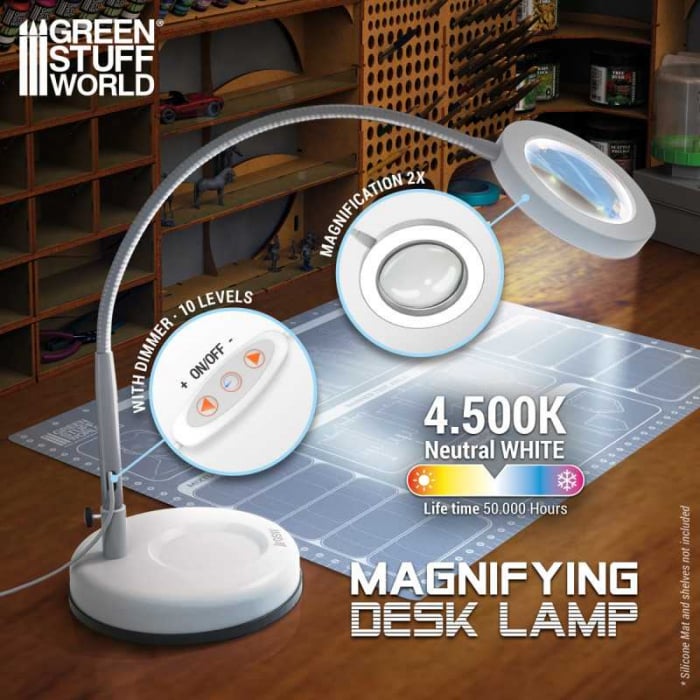 GSW - Lampa de birou cu lupa - Faded White [2]