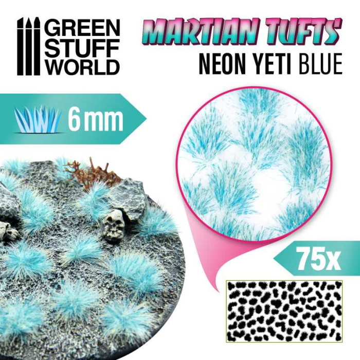 GSW - Martian Fluor Tufts - NEON YETI BLUE [1]