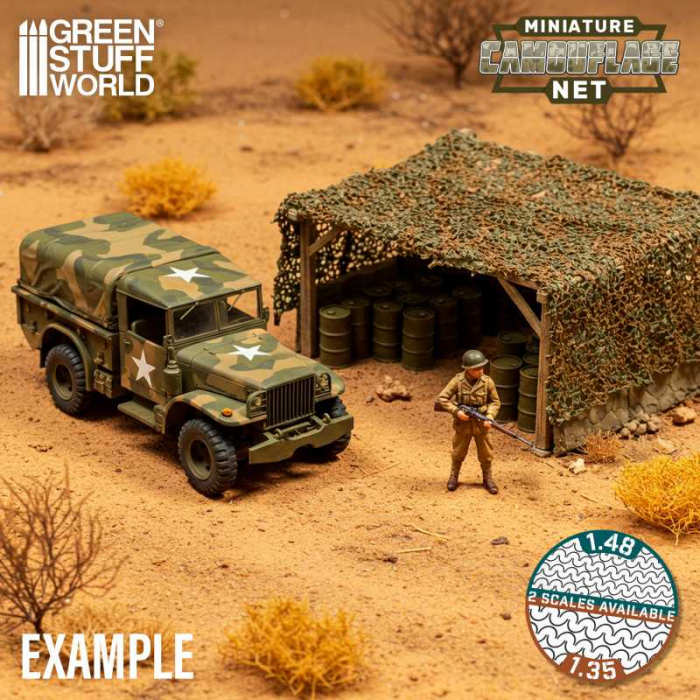 GSW - Miniature Camouflage Nets White 1:48 [3]