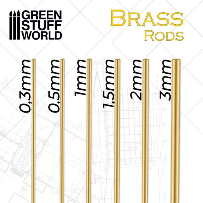 GSW - Pinning Brass Rods 3mm [2]