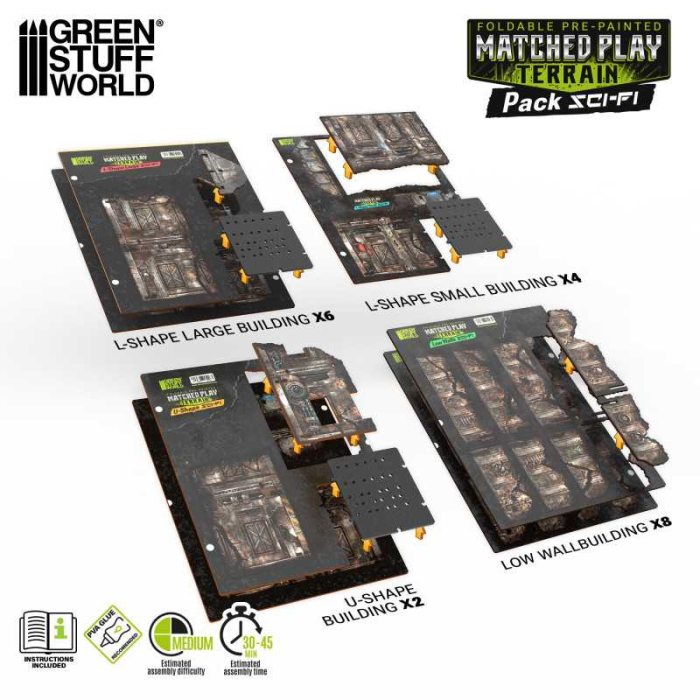 GSW - Pre-Painted Foldable Matched Play terrain pack - Sci-fi [2]