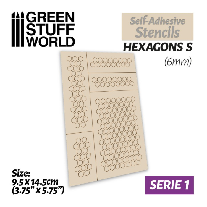 GSW - Self-adhesive stencils - Hexagons S - 6mm [1]