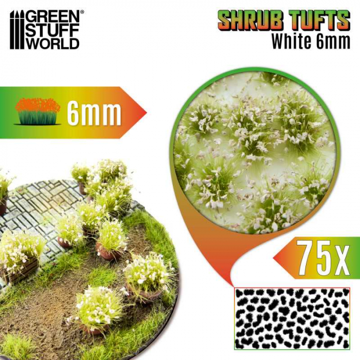 GSW - Shrub Tufts 6mm Self-Adhesive - White [2]
