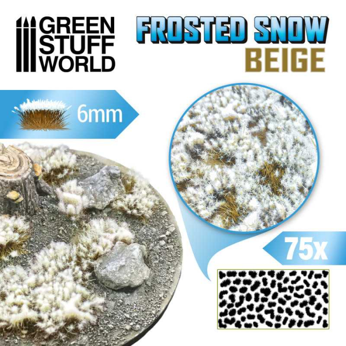 GSW - Shrubs Tufts - 6mm Frosted Snow - Beige [1]