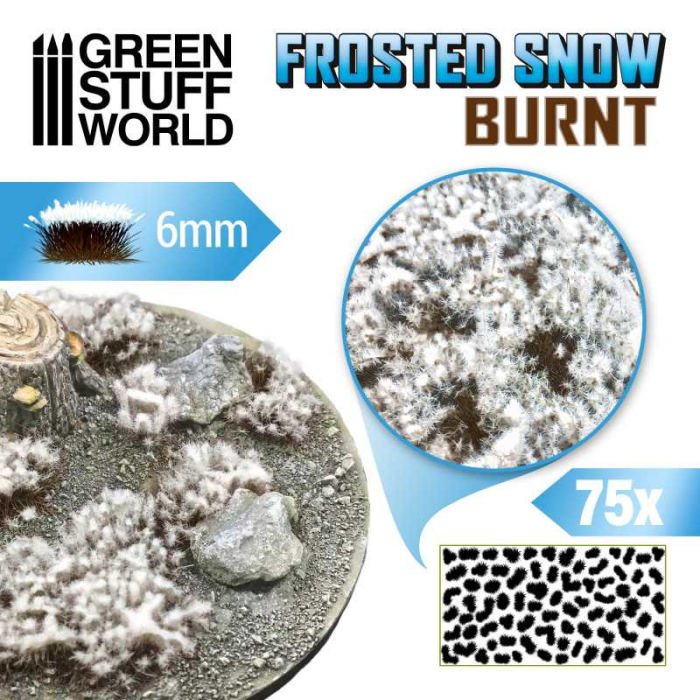 GSW - Shrubs TUFTS - 6mm FROSTED SNOW - BURNT [1]
