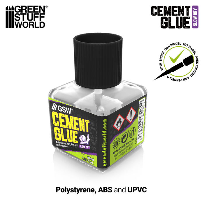 GSW - Slow Dry Plastic Cement Glue 40ml [2]
