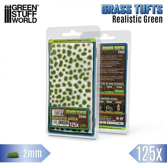 GSW - Static Grass Tufts 2 mm - Realistic Green [1]