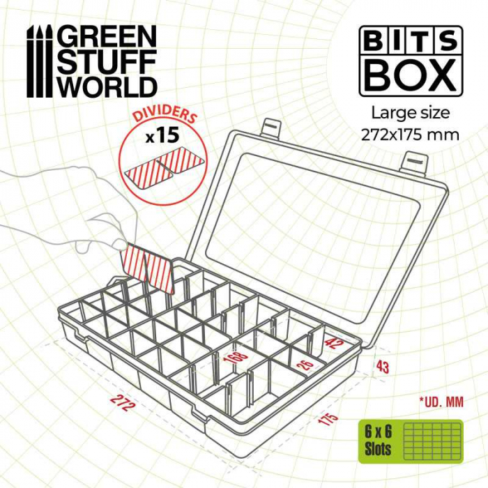 GSW - Cutie organizatoare cu compartimente – Bits Box L [3]
