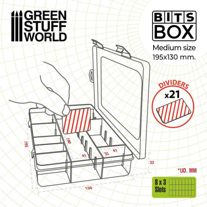 GSW - Cutie organizatoare cu compartimente – Bits Box M [3]