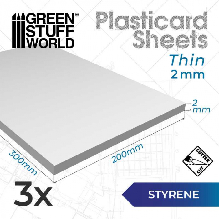 GSW - Styrene sheets 2 mm Pack x3 [2]
