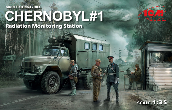 ICM 35901 - 1:35 Chernobyl#1 Radiation Monitoring Station (ZiL-131KShM truck 5 figures) [1]