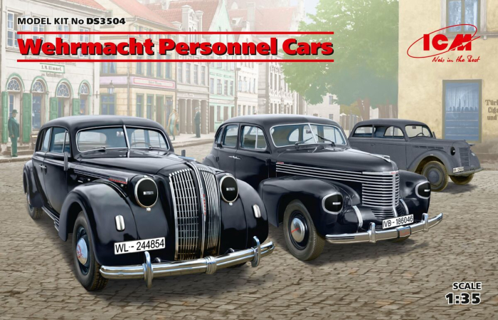 ICM DS3504 - 1:35 Wehrmacht Personnel Cars (Kadett K38 Saloon, Kapitan Saloon, Admiral Saloon) [1]