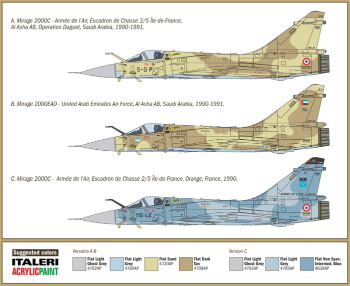 Italeri 1381 - 1:72 Mirage 2000  - Gulf War 25Th Anniv [2]
