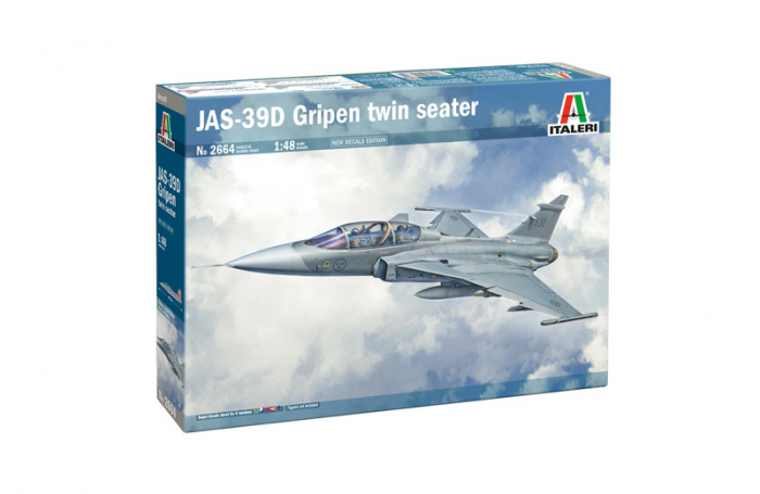 Italeri 2664 - 1:48 Swedish Fighter Aircraft JAS-39D Gripen Twin Seater – New Decals Edition [1]