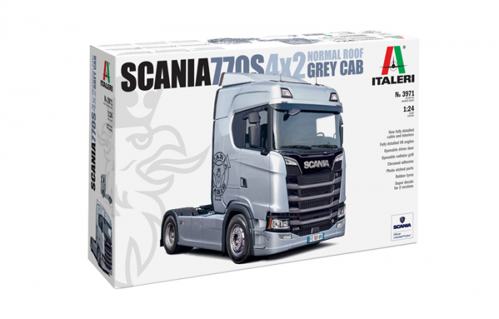 Italeri 3971 - 1:24 Scania S770 4X2 Normal Roof Grey Cab [1]