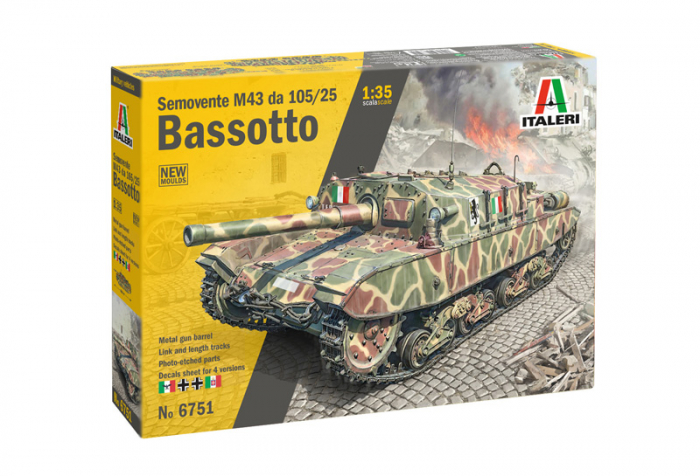Italeri 6751 - 1:35 Italian Self-Propelled Gun Semovente M43 Da 105/25 Bassotto - New Moulds [1]