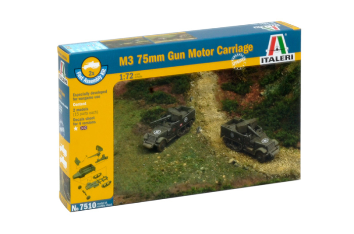 Italeri 7510 - 1:72 M3 75mm Gun Motor Carriage - Fast assembly [1]